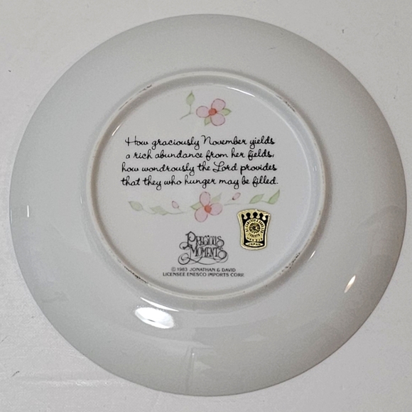 Precious Moments Months of the Year Plates - November - Picture 5 of 10